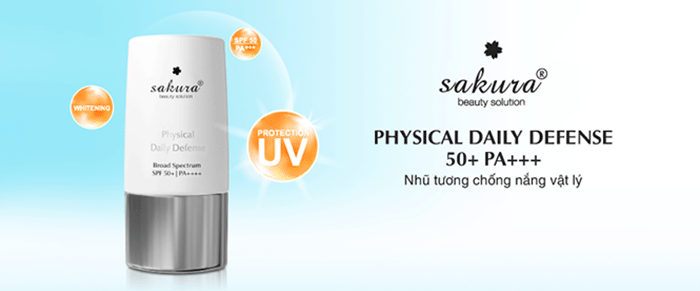 Nhũ tương chống nắng vật lý Physical Daily Defense SPF 50+ PA ++++ Nhũ tương chống nắng vật lý Physical Daily Defense SPF 50+ PA ++++